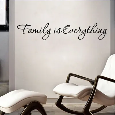 Family Iseverything English Proverbs Decorative Removable Wall Sticker