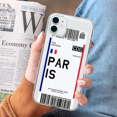 Creative Airplane Ticket Fashion Phone Case
