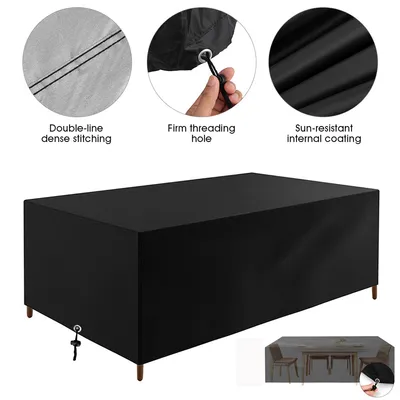 Waterproof Patio Furniture Cover Outdoor Garden Rattan Table Chair Cube Cover UK--30.5X28X5