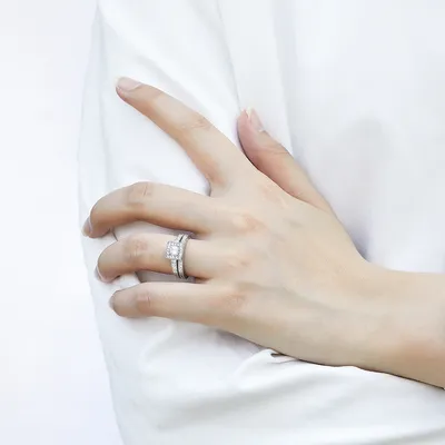S925 Silver Ring Women's Fashion Original Design Square Diamond
