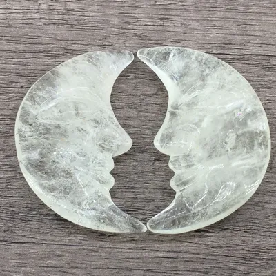 5CM Citrine Moon Face Craft Gift Small Ornament