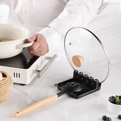 Kitchen Wooden Handle Kitchenware Set With Storage Square Bucket