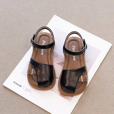 2026 Summer Korean Style Half Closed Toe Girls Sandals, Forest Princess Style Casual