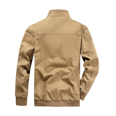 Middle-aged Men's Cotton Casual Stand Collar Jacket