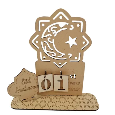 Home Wooden DIY Countdown Calendar Decorative Ornaments