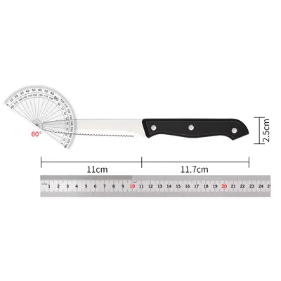12-piece Kitchen Knife And Accessory Set With High-carbon Stainless Steel Blades, Including Meat And Steak Knives, With ABS Handles