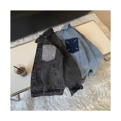 Men's Washable Contrasting Casual Denim Jacket