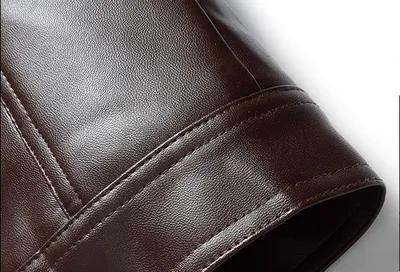 Winter Middle Aged Men PU Wallet Jacket