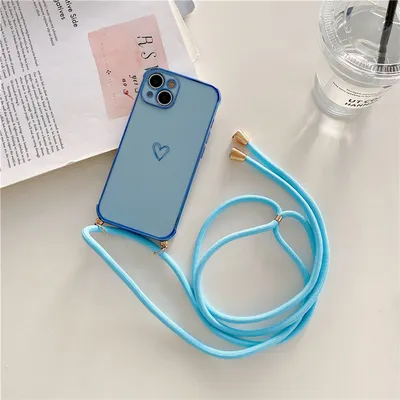 Hollow Love Crossbody Lanyard Phone Case
