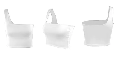 Summer Sexy One-shoulder Vest Crop Top Sleeveless T-Shirt Tank Tops Women Clothing