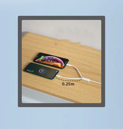 Two In One Data Cable One In Two Charging Cable Fast Charging 5A Cable