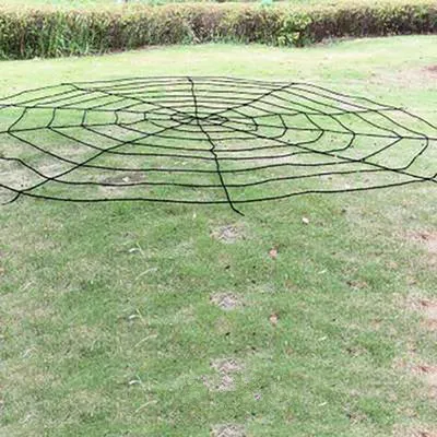 Plush spider web decoration