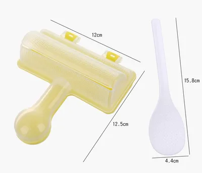 Hand-held rice ball sushi maker