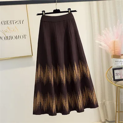 Women's Simple Splicing A-line Sweater Dress