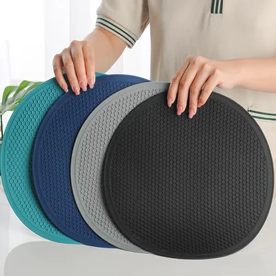 Large Silicone Honeycomb Pattern Round Heat Proof Mat Placemat Meal