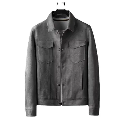 Fashion Leather Jacket Men's Casual Top
