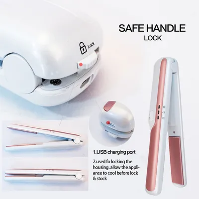 USB wireless charging hair straightener