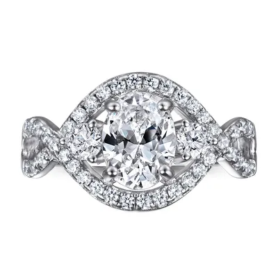 Sterling Silver Fashion Exaggerated Ring Women