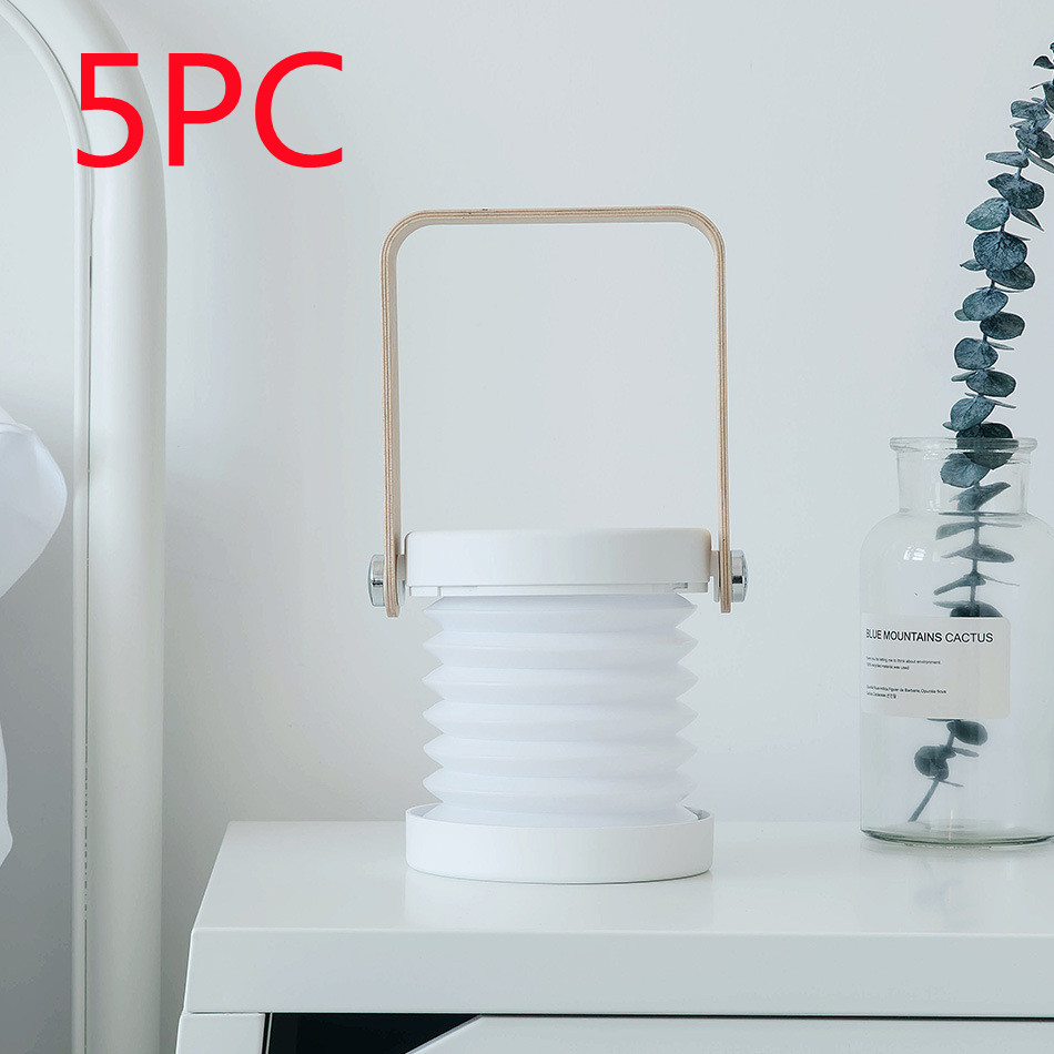 مصباح ليلي LED قابل للطي يعمل باللمس، قابل لتعديل شدة الإضاءة، مصباح فانوس محمول قابل لإعادة الشحن عبر منفذ USB، مثالي لتزيين المنزل