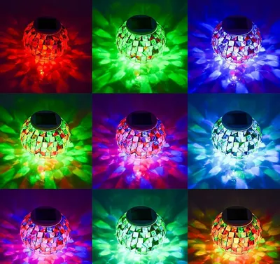 فسيفساء ضوء زجاجي LED ضوء شمسي ضوء شمسية حديقة شمسية وحرف إضاءة الحديقة