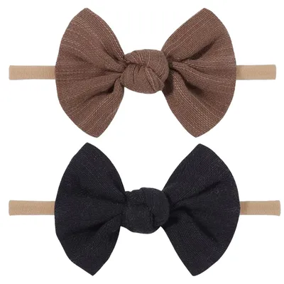 Soft Headbands Baby Girls Nylon Headband With Hair Bow Hairbands Hair Accessories For Newborn Infant Toddler Kids