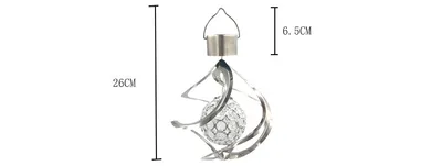Outdoor Stainless Steel LED Solar Wind Bell Lamp acrylic ball building controlled wind bell rotating wind bell lamp landscape lamp