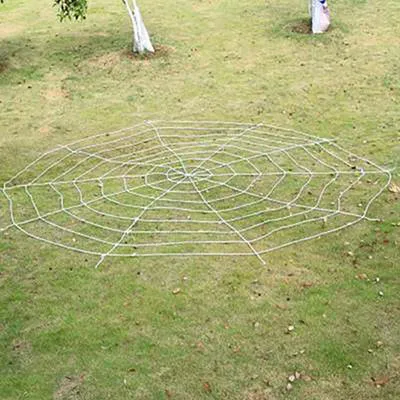 Plush spider web decoration