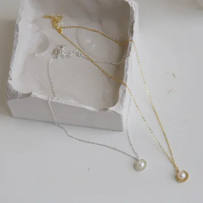 Natural Pearl Shell Shape Necklace Women