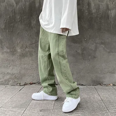 Men's Wide Leg Retro Fashionable Pendant Jeans