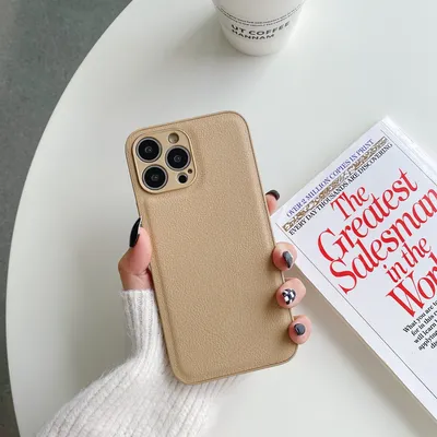 Solid Colour Leather Silicone Phone Case