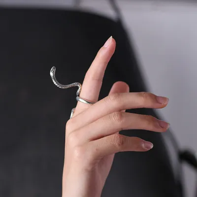 The New Korean Style Personalized Snake Ring Opening Can Be Adjusted