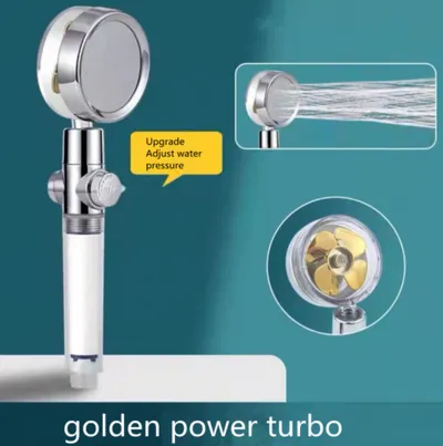 Shower Head Water Saving Flow 360 Degrees Rotating With Small Fan ABS Rain