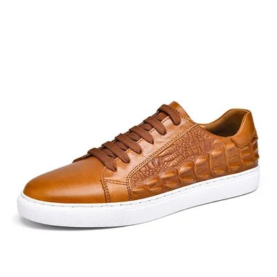 Casual Trend Skate Shoes Pattern Men's Low Trendy Shoes