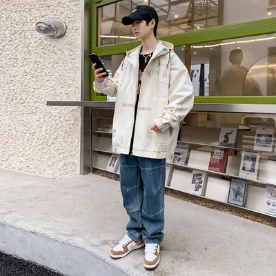 Men's Baseball Uniform Korean Style All Match Printed Jacket