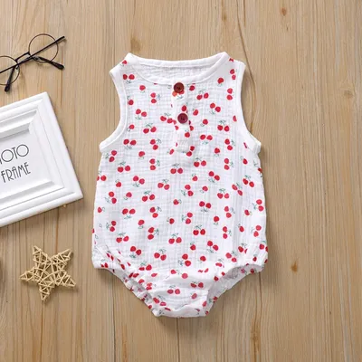 Infant Baby One-Piece Romper Sweat-Absorbent And Breathable Triangle Romper