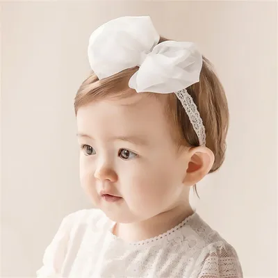Baby Girls Cute Bow-knot Headband Soft Lace Floral Hairbands Newborn Infant Toddlers Kids Hair Accessories