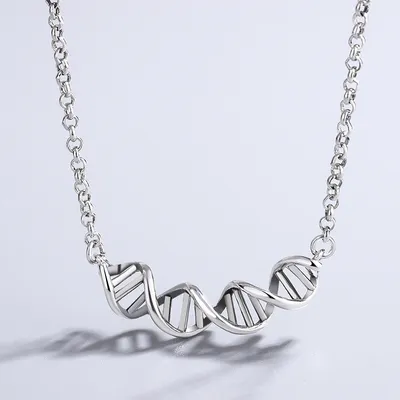 DNA Twisted Spiral Necklace Feminine Design Sense Hollow Collarbone Chain
