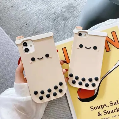 Pearl Milk Tea Silicone Phone Case