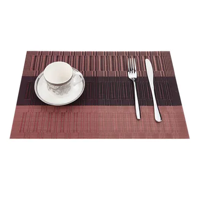 Plain Rectangular PVC Woven Tableware Western-style Placemat