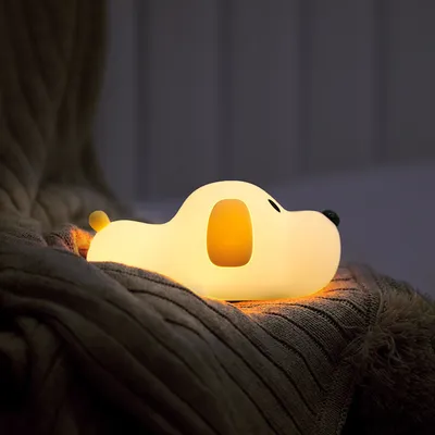 مصباح ليلي من السيليكون قابل لإعادة الشحن بتقنية LED من Dull Wang، مصباح ليلي مبتكر قابل للتعتيم، مصباح جانبي لطيف لغرفة النوم، مصباح طاولة لإطعام الأطفال