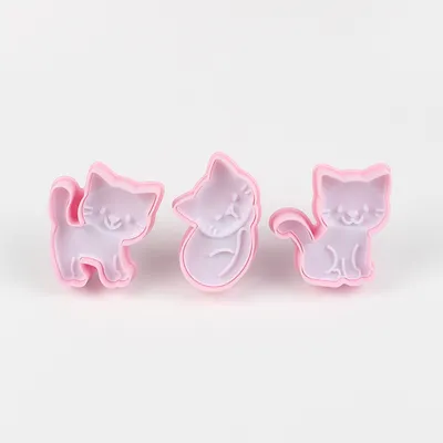 Cat cartoon cookie mold cookie embossing cake diy baking tool