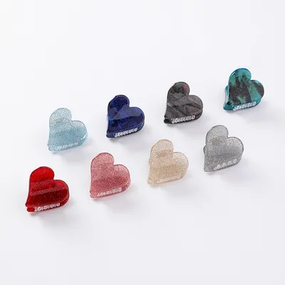 Japanese Dream Girl Heart Beadsflash Powder Star Clips Mini Love Hair Catch Hairpin Bangs Clip Hairpin Hair Accessories