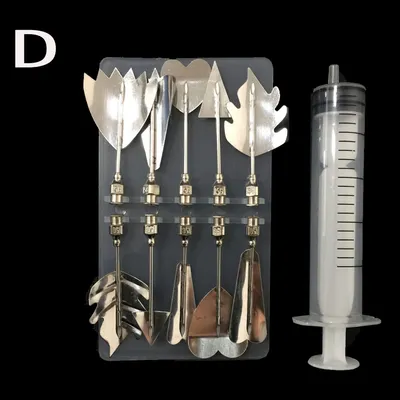 New 3d Jelly Mould Cake Fondant Flower Art Tools Set of 10 Needle Tubes Jelly Flower Utility Knife