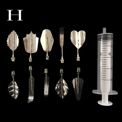 New 3d Jelly Mould Cake Fondant Flower Art Tools Set of 10 Needle Tubes Jelly Flower Utility Knife