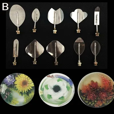 New 3d Jelly Mould Cake Fondant Flower Art Tools Set of 10 Needle Tubes Jelly Flower Utility Knife