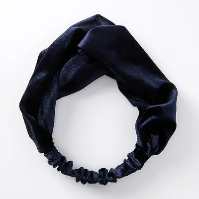 Velvet cross wide-brimmed hair band elastic stretch headband hair band hair accessories