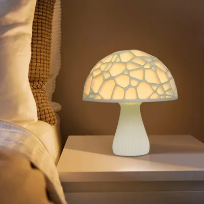 مصباح LED فطري مطبوع ثلاثي الأبعاد ب16 لونا مصباح ليلي ملون جميل لديكور الفن المنزلي مصباح ليلي قابل للشحن USB