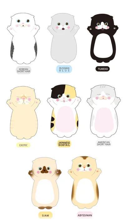 8 pcs Cartoon cat sticky memo Post pad marker it note planner stickers Cute Stationery office accessories School supplies A6044
