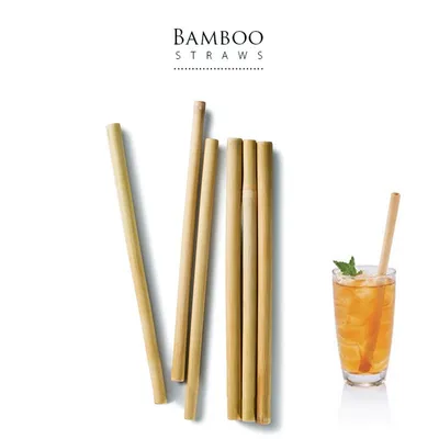 Wood Straws drinking straw For Party Home Supplies Wedding Biodegradable Bamboo 1PC Birthday Organic Tableware Festival