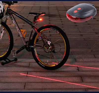 ضوء ذيل للدراجة 5LED 2Laser